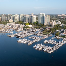 a coastal area with boats